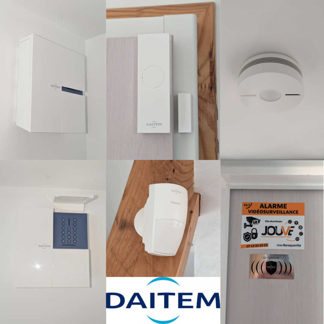 Installation d'une alarme intrusion Daitem certifiée NF A2P dans une habitation à Rodez